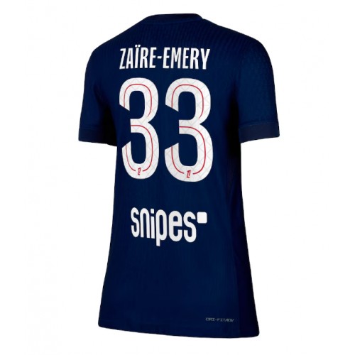 Paris Saint-Germain Warren Zaire-Emery #33 Replica Home Shirt Ladies 2025-26 Short Sleeve Paris Saint-Germain Warren Zaire-Emery #33 Replica Home Shirt Ladies 2025-26 Short Sleeve